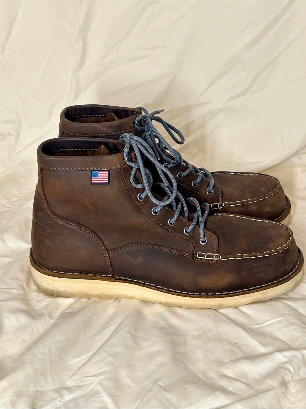 Danner Bull Run Moc 6" Brown Work Boots  EE Men's 14